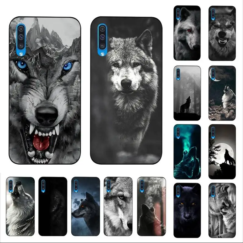 

MaiYaCa Cool Black Wolf Print Phone Case for Samsung A51 01 50 71 21S 70 10 31 40 30 20E 11 A7 2018