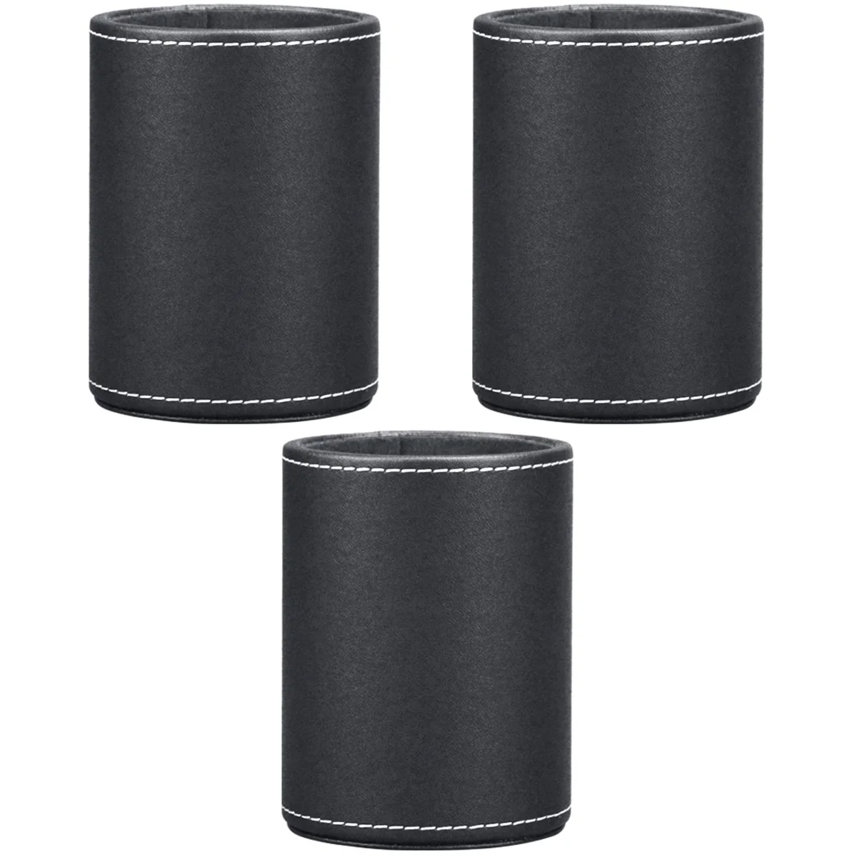 

3pcs Pen Holder Desktop Stationery Storage Bucket Desk Pen Holder Makeup Brush Holder