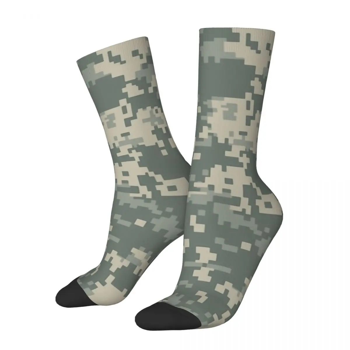 

Funny Crazy Sock for Men Army ACU Hip Hop Harajuku Camo Camouflage Army Happy Seamless Pattern Printed Boys Crew Sock Gift