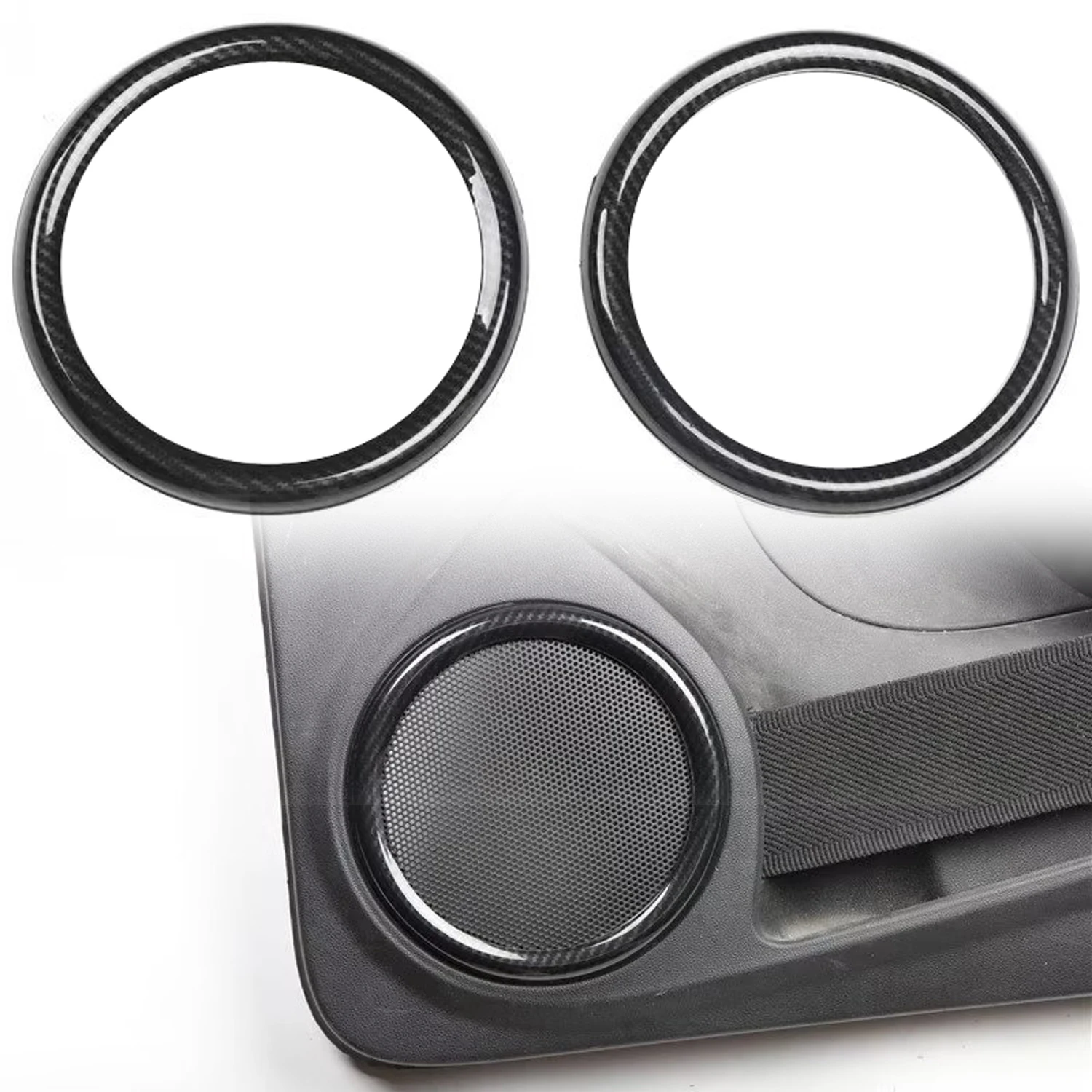 

Car Accessories 2PCS Carbon Fiber Printed Interior Door Speaker Cover Trim for VW Volkswagen Beetle (A5) 2012-2019