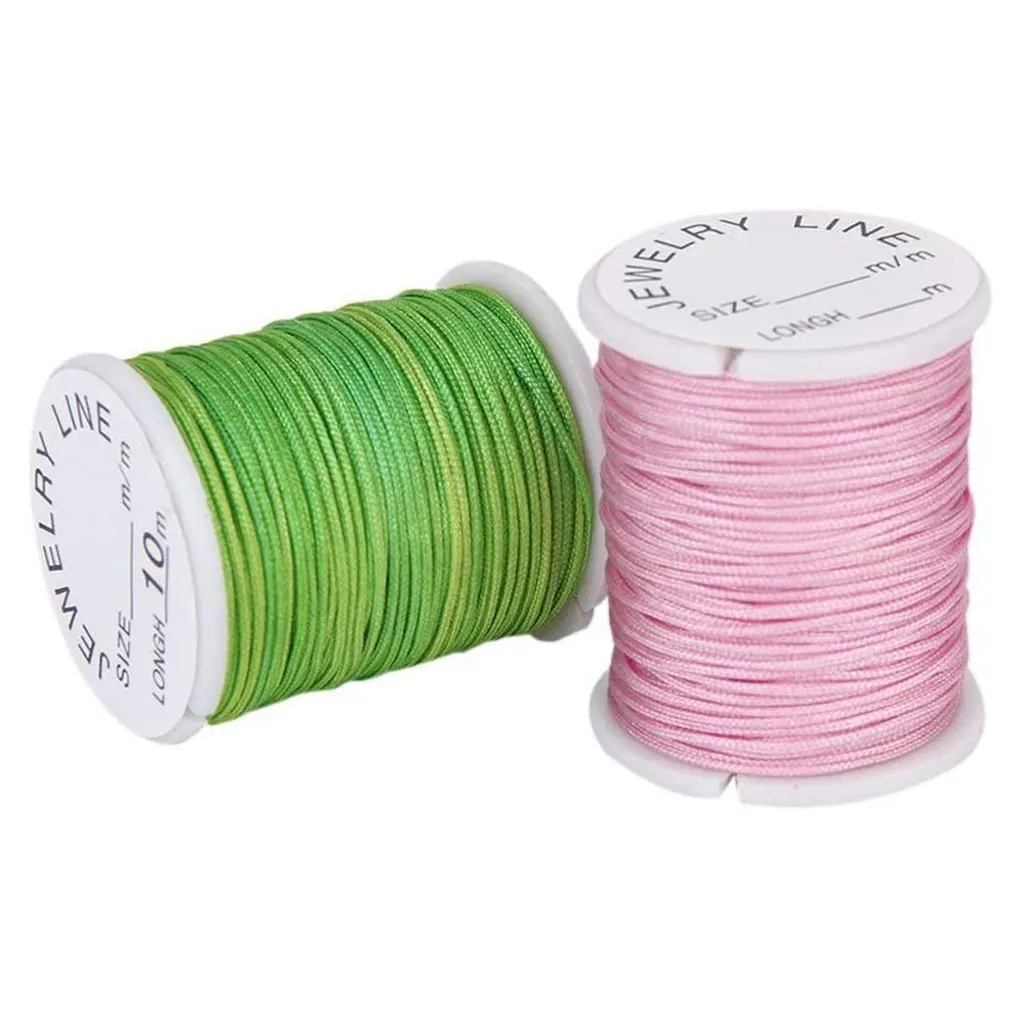 

10 рулонов/комплект, плетеные нейлоновые бусины для браслета