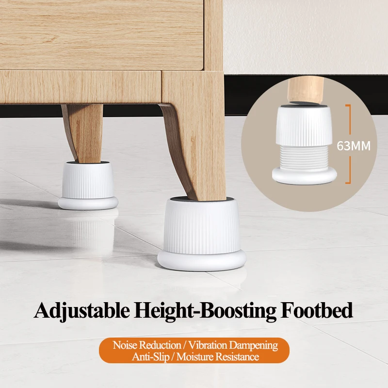 

Eary 2/4pc Anti Vibration Pads Home Furniture Feet Mat Universal Anti-Creak Bumper Self-Adhesive Slipstop Silent Skid Raiser Mat