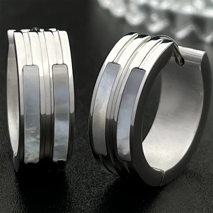 Женские и мужские серьги-клинья из нержавеющей стали 1 пара