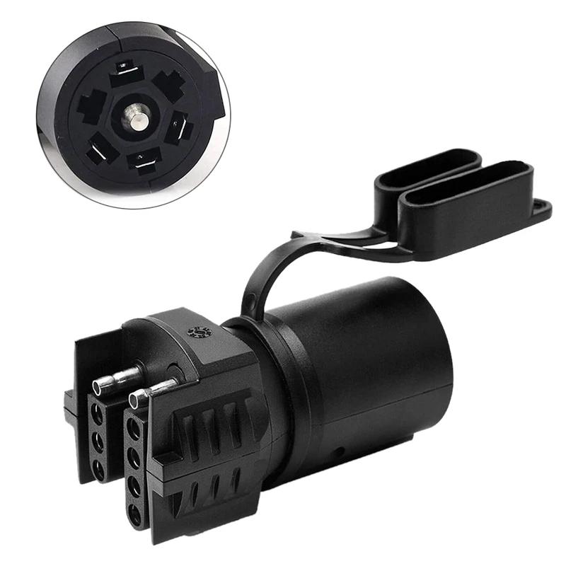 

Trailer Light Adapter 7-Pin Round to 4-Pin 5-Pin Flat Trailer Plug Trailer Power Connector for RV Boat Camping Travel