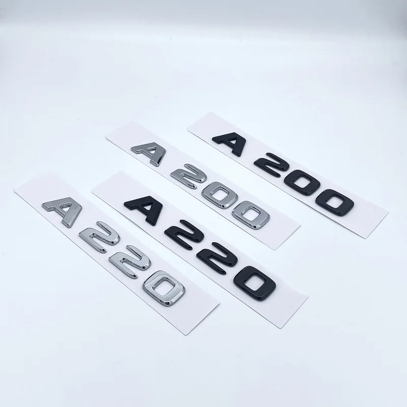 Фото 3D-буквы A180 A200 A220 A250 A260 A180d A220d 4Matic, эмблема из АБС-пластика для заднего багажника автомобиля A W176 W177, наклейка-логотип №3