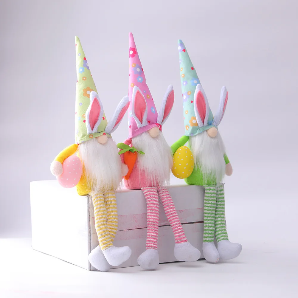 

Easter Decoration 2022 Easter Egg Rabbit Elf Gnome Doll Happy Easter Bunny Kids Gift Baby Shower Easter Decorations for Home