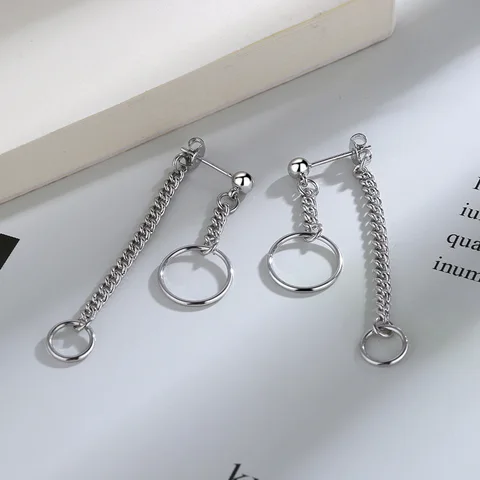 CIAXY Серебряные серьги-цепочки для женщин