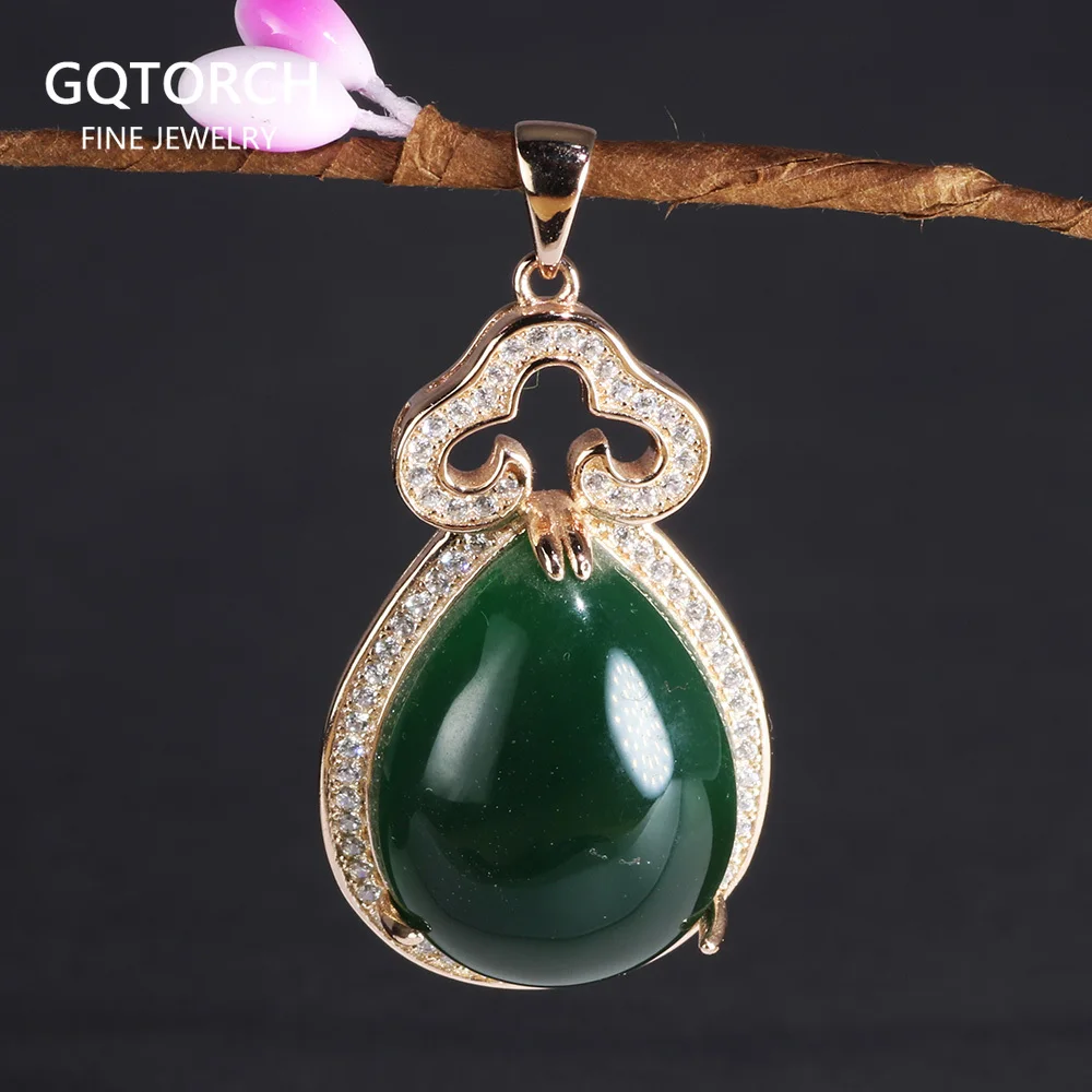 

Женская подвеска из серебра 925 пробы, с натуральным нефритом