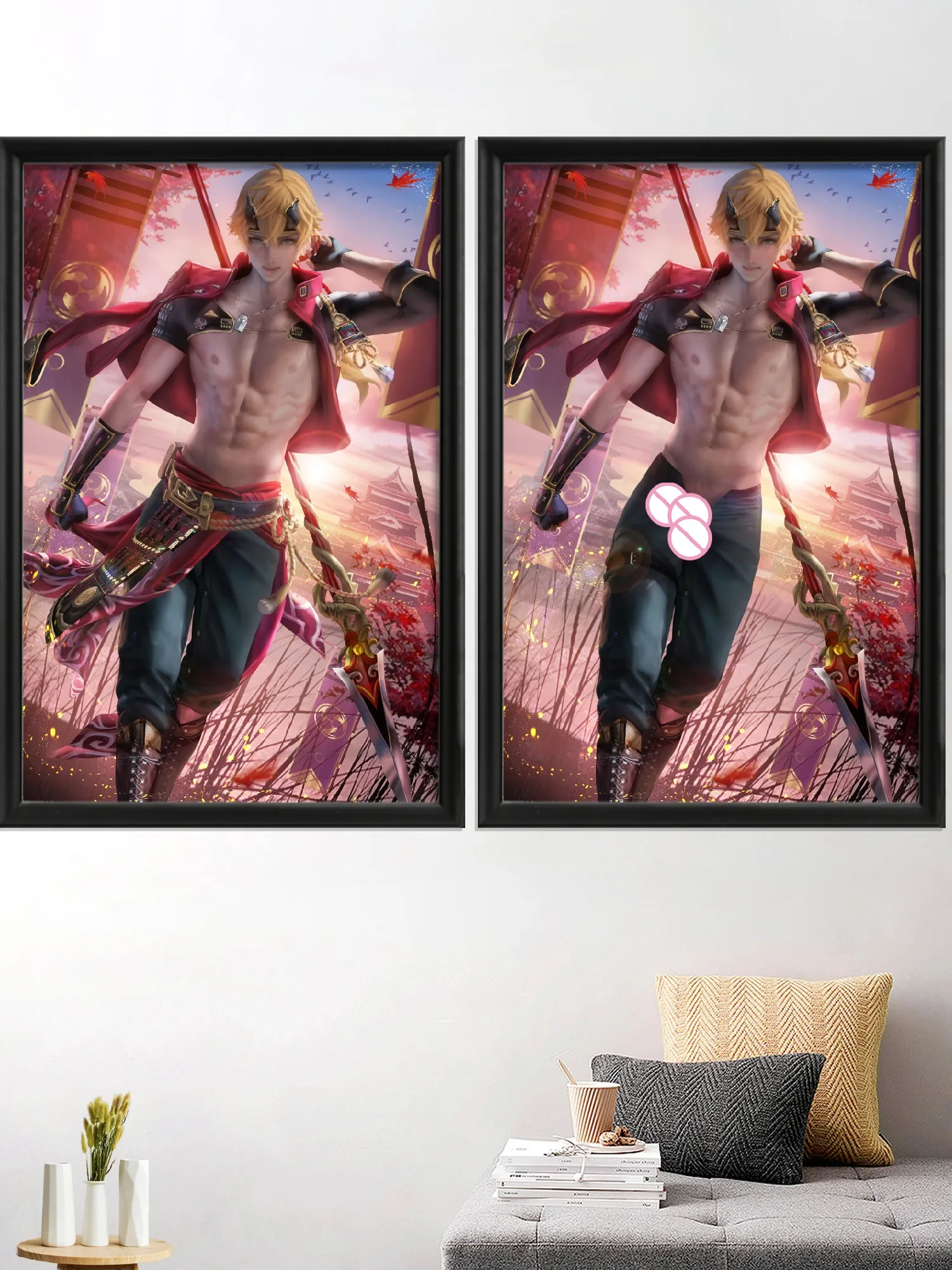 

Thoma Zhongli Genshin Impact мультяшный Венти сексуальный-мужской-телесный аниме художественный плакат Настенные принты живая-искусственное украшение...