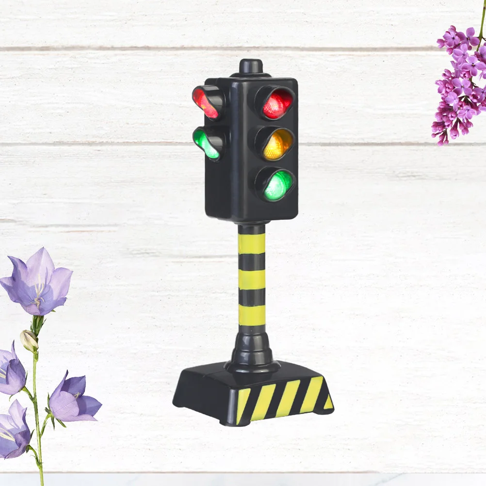 

2 PCS Gift Model Traffic Signs Teaching Mini Toy Light Toys Children Car Emblems