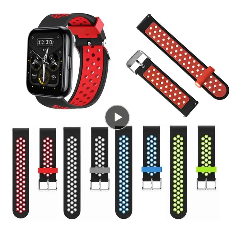 

Long Service Life Replacement Strap 22mm Watch Band Smart Accessories Two-tone Watch Strap For Realme Watch 2/2