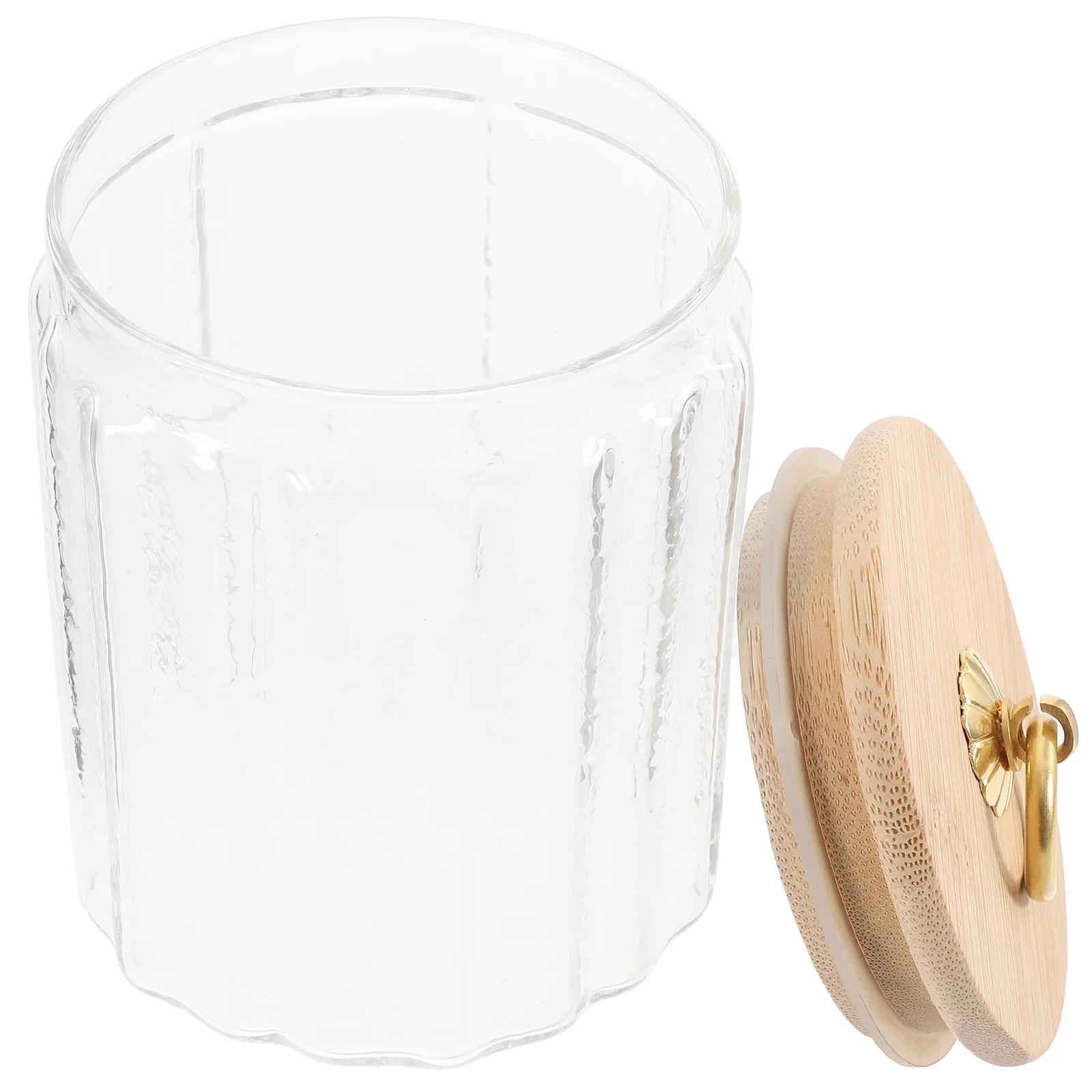 

Candy Jar Flour Canister Large Glass Lid Kitchen Containers Food Jars & Canisters