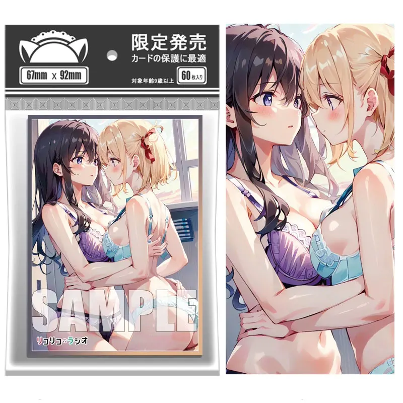 

60PCS/Bag Laser Anime Card Sleeves 67x92mm Board Game Cards Protector Cards Shield Card Cover for TCG/PKM/MGT Trading Cards