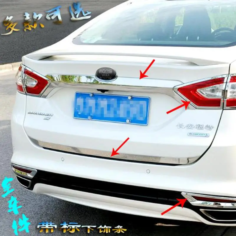 

For Ford Mondeo 2013-2018 Tailgate Rear Door Bottom Cover Molding Trim Stainless Steel Back Door Trim Car Accessories