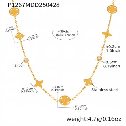 Золотое ожерелье из нержавеющей стали Marka