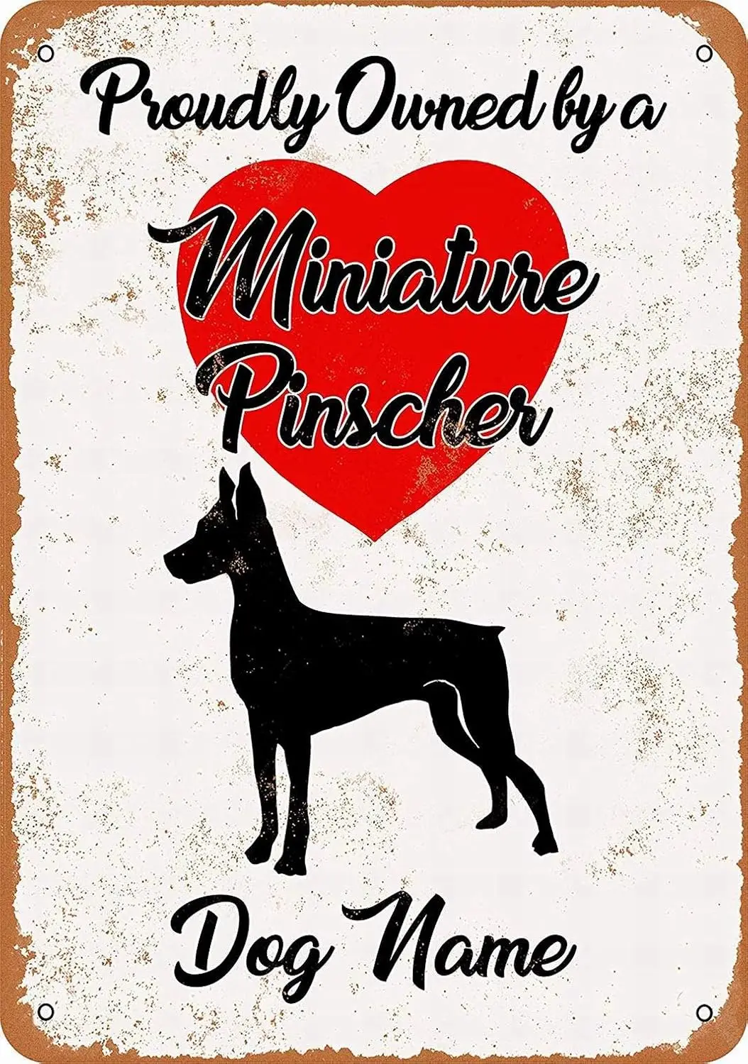 8 x 12 метров Sgn - Custom Nme Mnture Pnscher Vntge Wll Decor Домашний декор