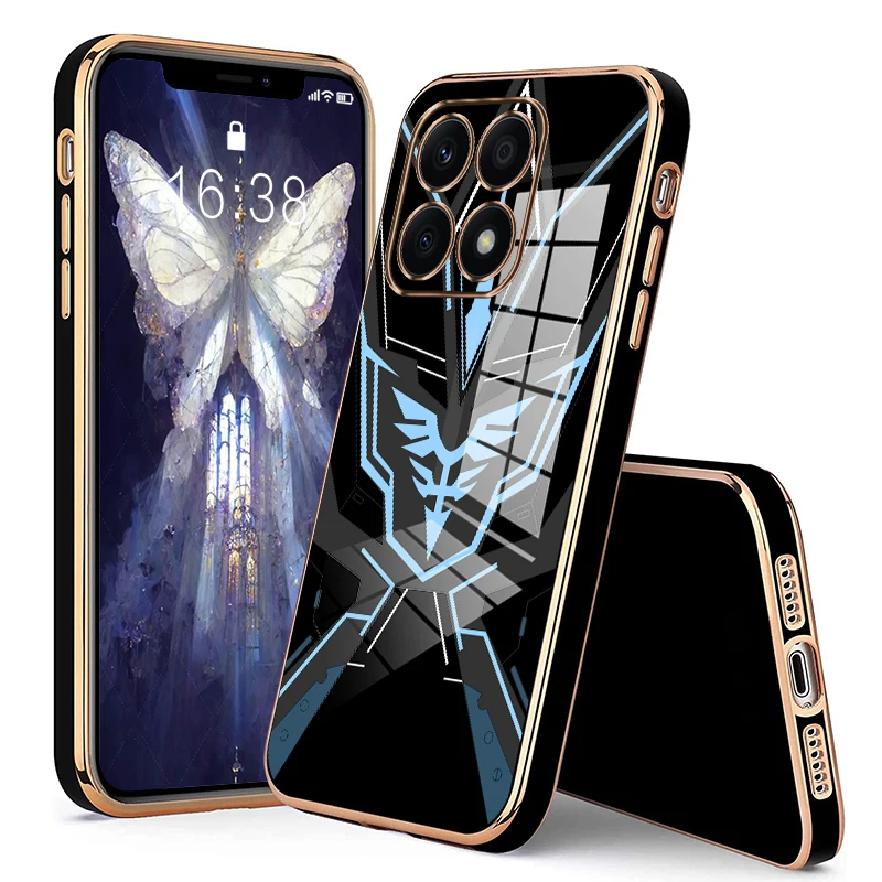 

Mech Style Plating Phone Case For Huawei Honor 90 X8a Play7T X5 Pro Soft Cover
