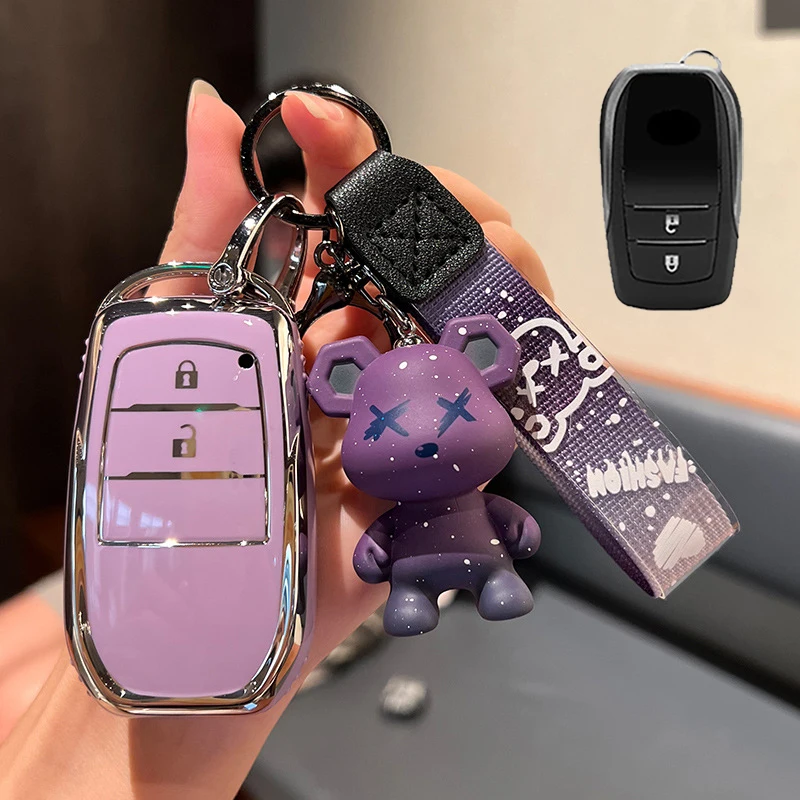 

TPU Car Key Case Cover for Toyota Chr C-hr Hilux Fortuner Land Cruiser 200 Avensis Auris Camry Corolla Accessories