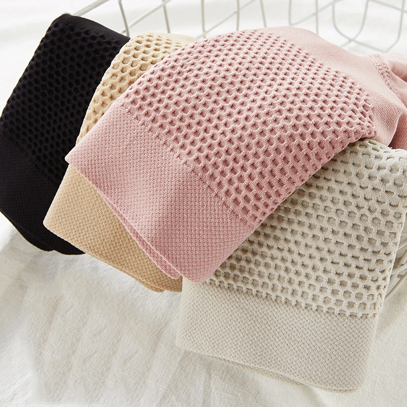 Шорты женские эластичные бесшовные боксеры со средней талией однотонное нижнее