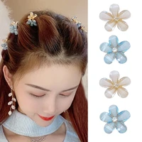 3 6pcshigh quality crystal rhinestone flower hair claw hairpins hair accessories ornaments hair clips hairgrip for kids girl
