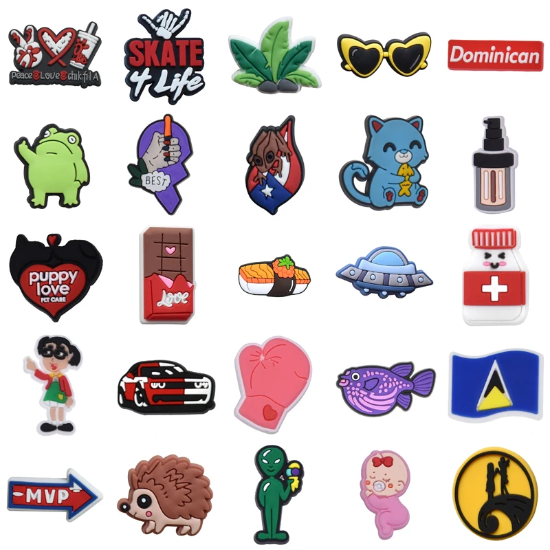 

Gifts Packs Shoe Charms Girl Decorations for Croc Set Jeans Wholesale Bulk Kids Men Para Pins Women Charm Boy Shoes Accessories