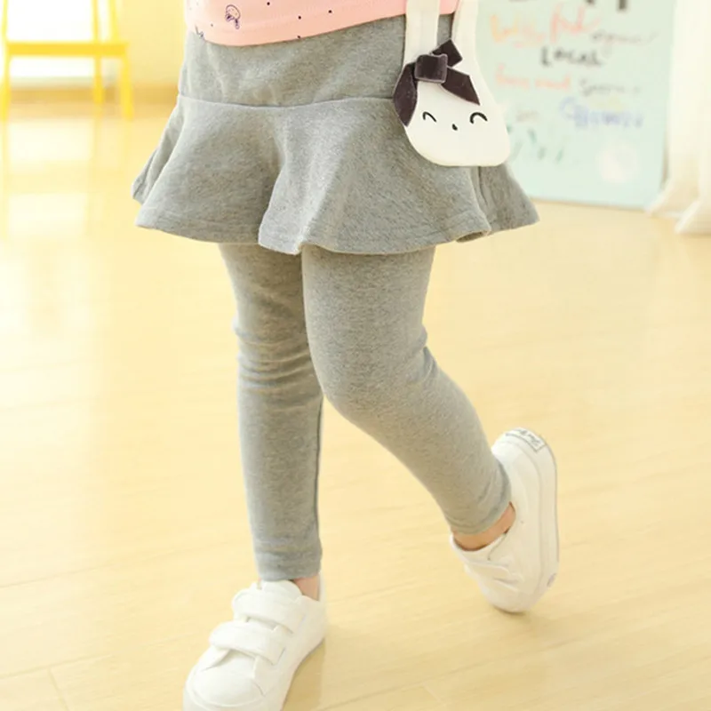 New Cotton Baby Girls Leggings Lace Princess Skirt-pants Spring Autumn Children Slim Skirt Trousers for 2-7 Years Kids Clothes images - 6