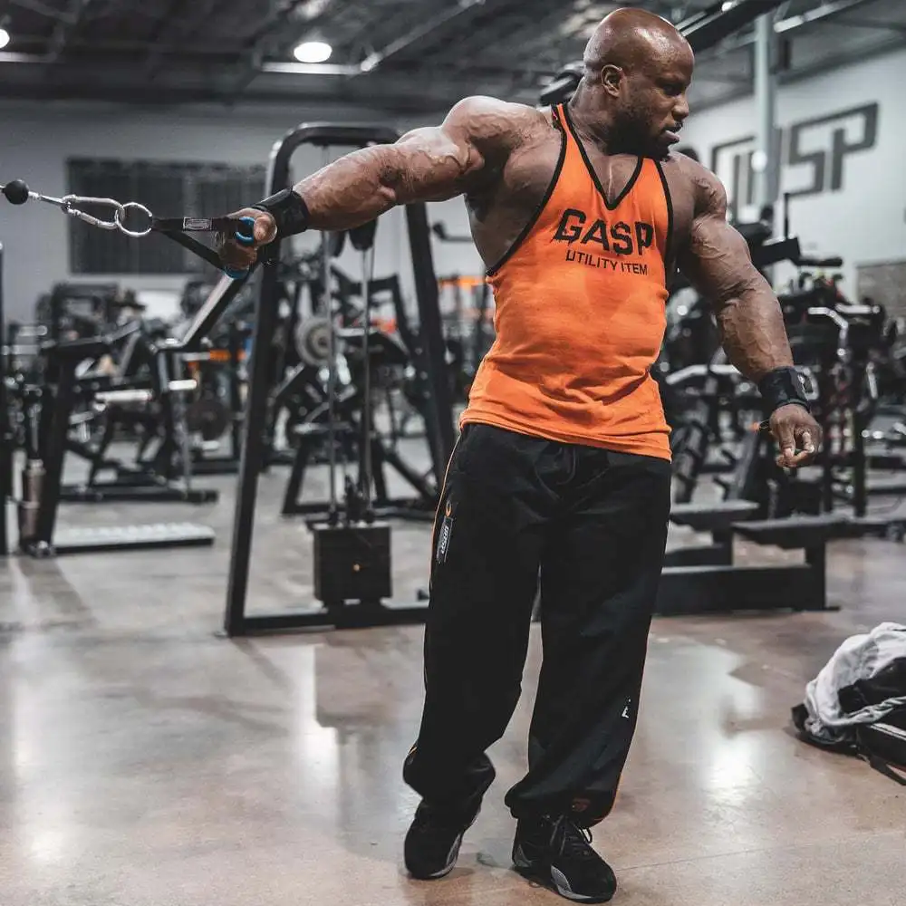 Летняя майка Gaishi для фитнеса бега обтягивающая ребристая высокая эластичность