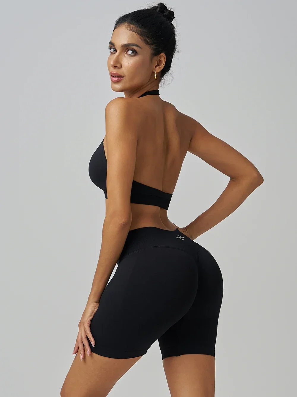 SUSISTAR Женский топ для йоги Бесшовный вязаный спортивный бюстгальтер средней