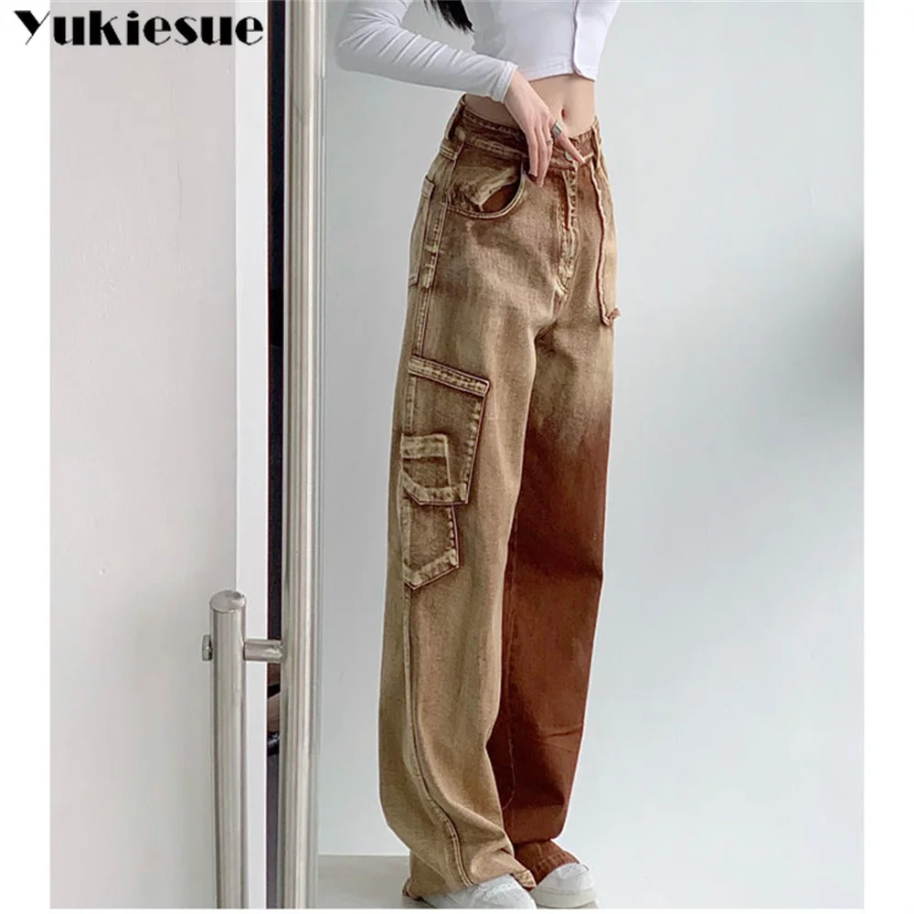 

High Waist Loose Comfortable Jeans for Women Wide Leg Pants Fashion Boyfriend Style Denim Pants Hip Hop High Street Trousers