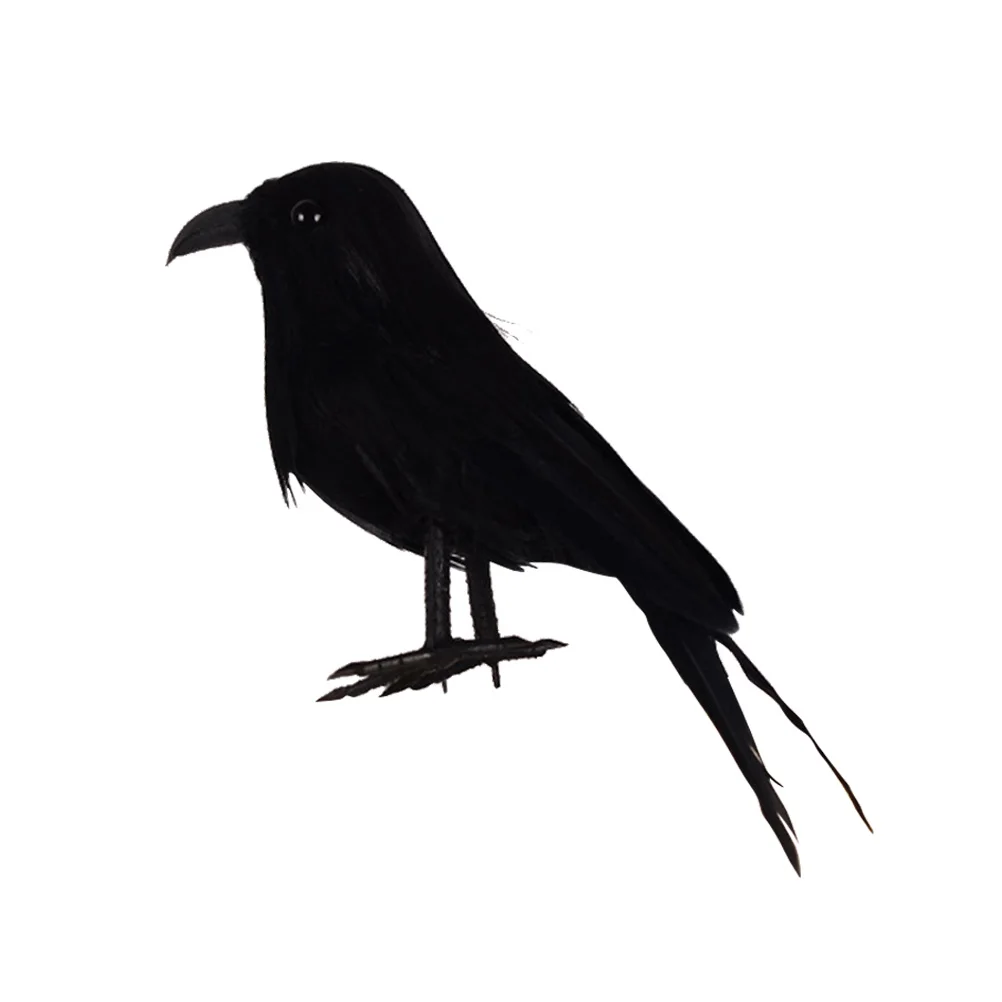 

3 Pcs Halloween Simulated Crow Decoration Decorations Decorate Black Bird Home