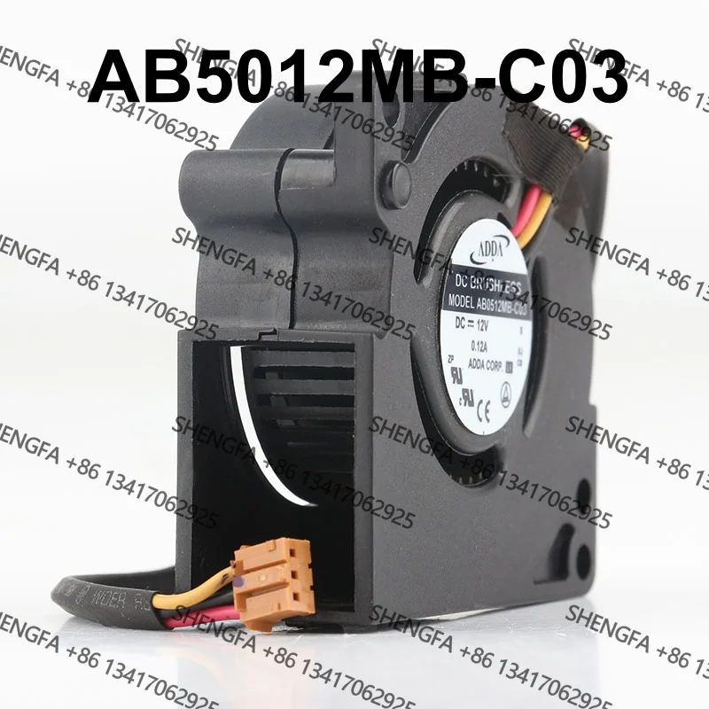 Фото AC EC 5020 50X50X20MM 5CM Турбовентилятор для проектора BenQ, новый оригинальный, Тайвань ADDA, 5В 24В 48В DC 12В 0.12А AB5012MB-C03 охлаждающий вентилятор. №2