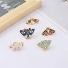 Милые Броши в форме бабочки в форме моли, брошь из серии насекомых, креативный значок с капельной краской, эмалированные булавки, аксессуары, брошь женская
