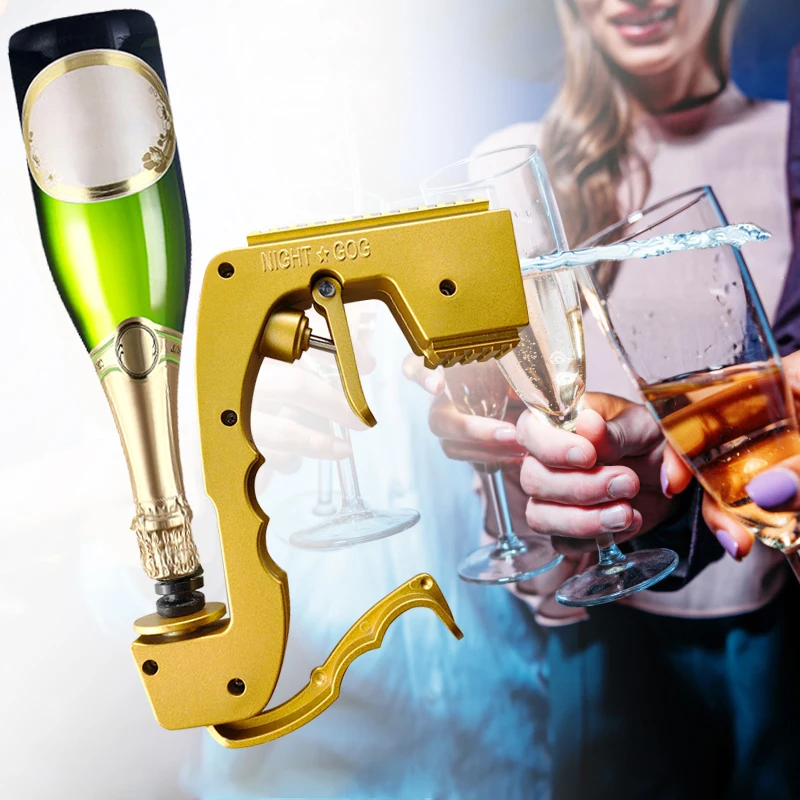 

Party Champagne Spray Gun Bar Bachelor Beer Wine Bottle Stopper Feed Ejector Birthday Wedding Champagne Pourer Drink Squirt Gun