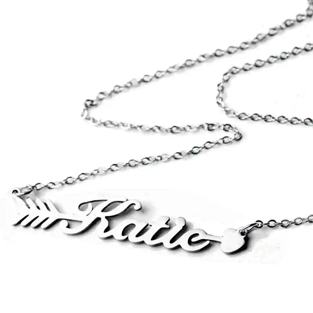 Персонализированное ожерелье из нержавеющей стали с надписью стрелы амупида на