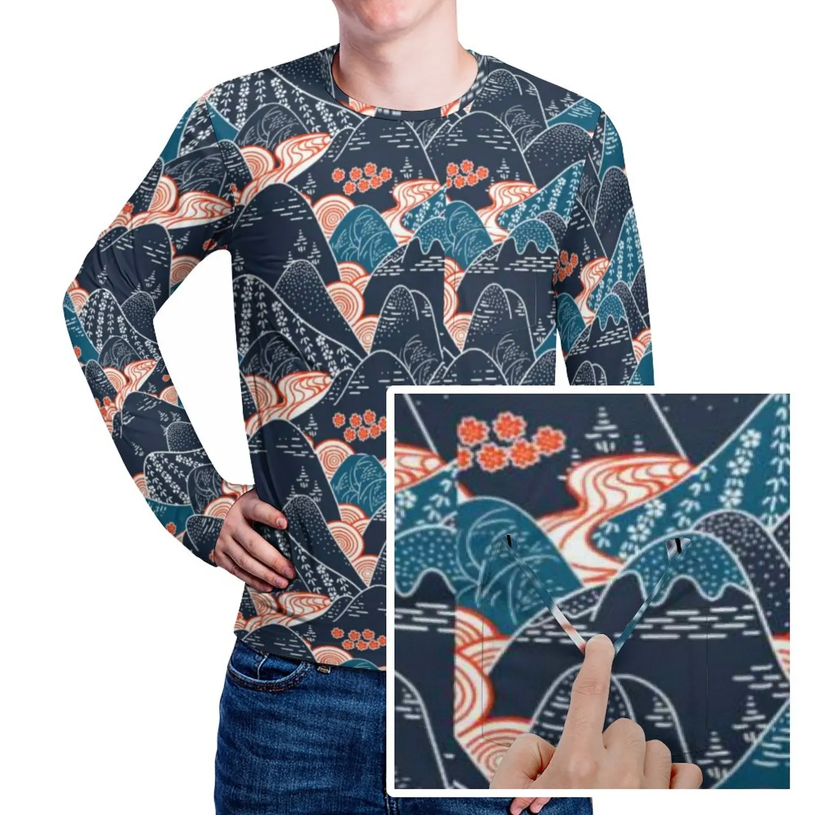 

Женская футболка-кимоно в японском традиционном стиле, популярные мужские футболки, футболки на заказ, футболки в стиле оверсайз с длинным рукавом