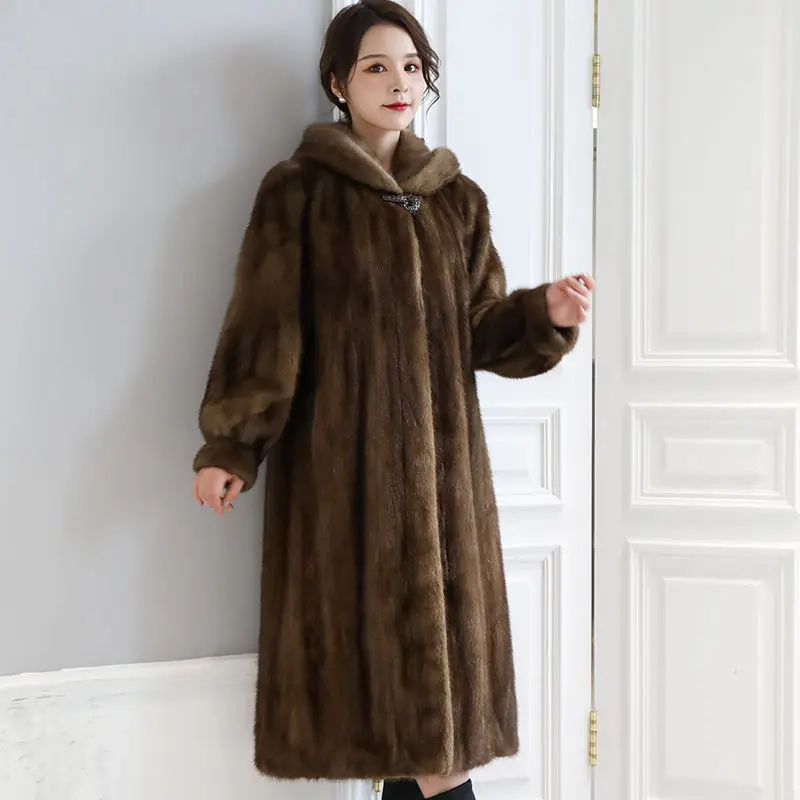 Women real mink coats female mink fur coat genuine long fur coat ladies winter clothes oversize 6xl 5xl 7xl natura fur coats