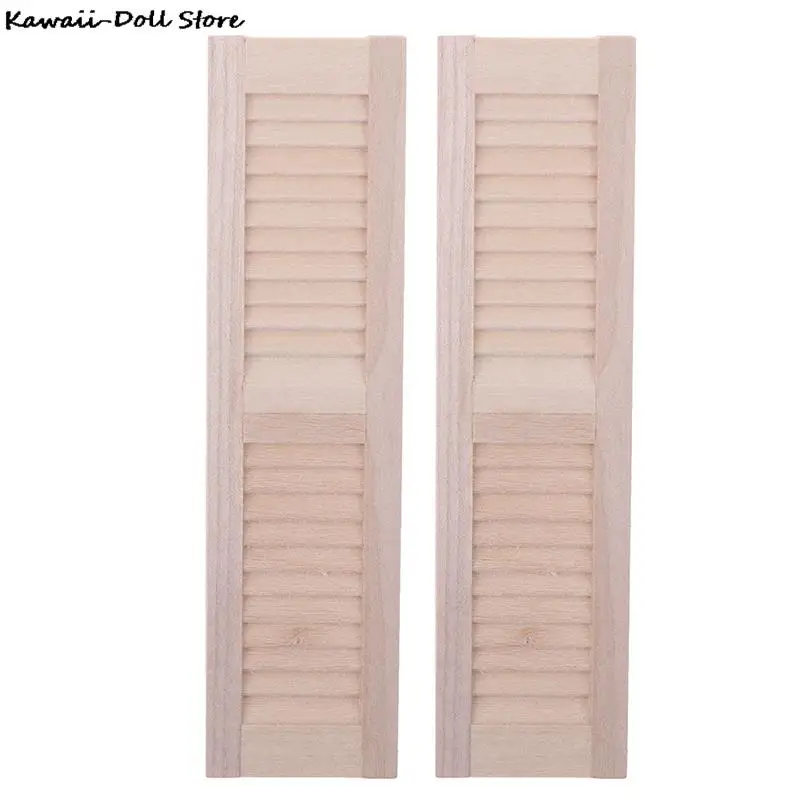 

2 шт./компл. ручная работа 1/12 миниатюрные деревянные жалюзи для кукольного домика «сделай сам» Аксессуары для окон и мебели игрушки для детей