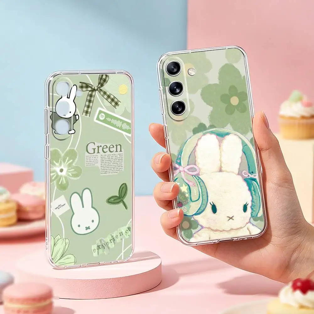 Фото Чехол для телефона C-Cute Rabbit M-Miffy для Samsung Galaxy A91,80,73,72,71,53,52,32,31,22,21s,20, прозрачный мягкий чехол №1