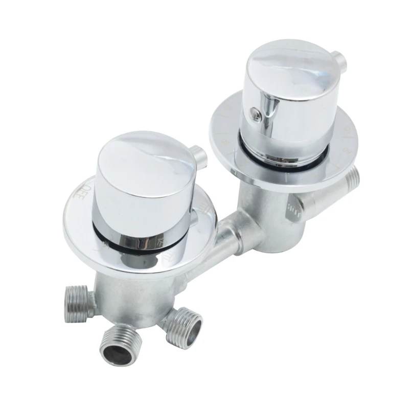 

N0HB 4 Output Diverter Shower Room Mixer Faucet Four-speed Thermostatic Mixing Valves Cold Hot Water Mixer Tap Brass Valves