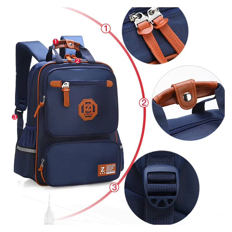 Kids School Bags For Boys Primary School Orthopedic Casual Travel Backpacks Child Waterproof Nylon Schoolbag Designer Luggage