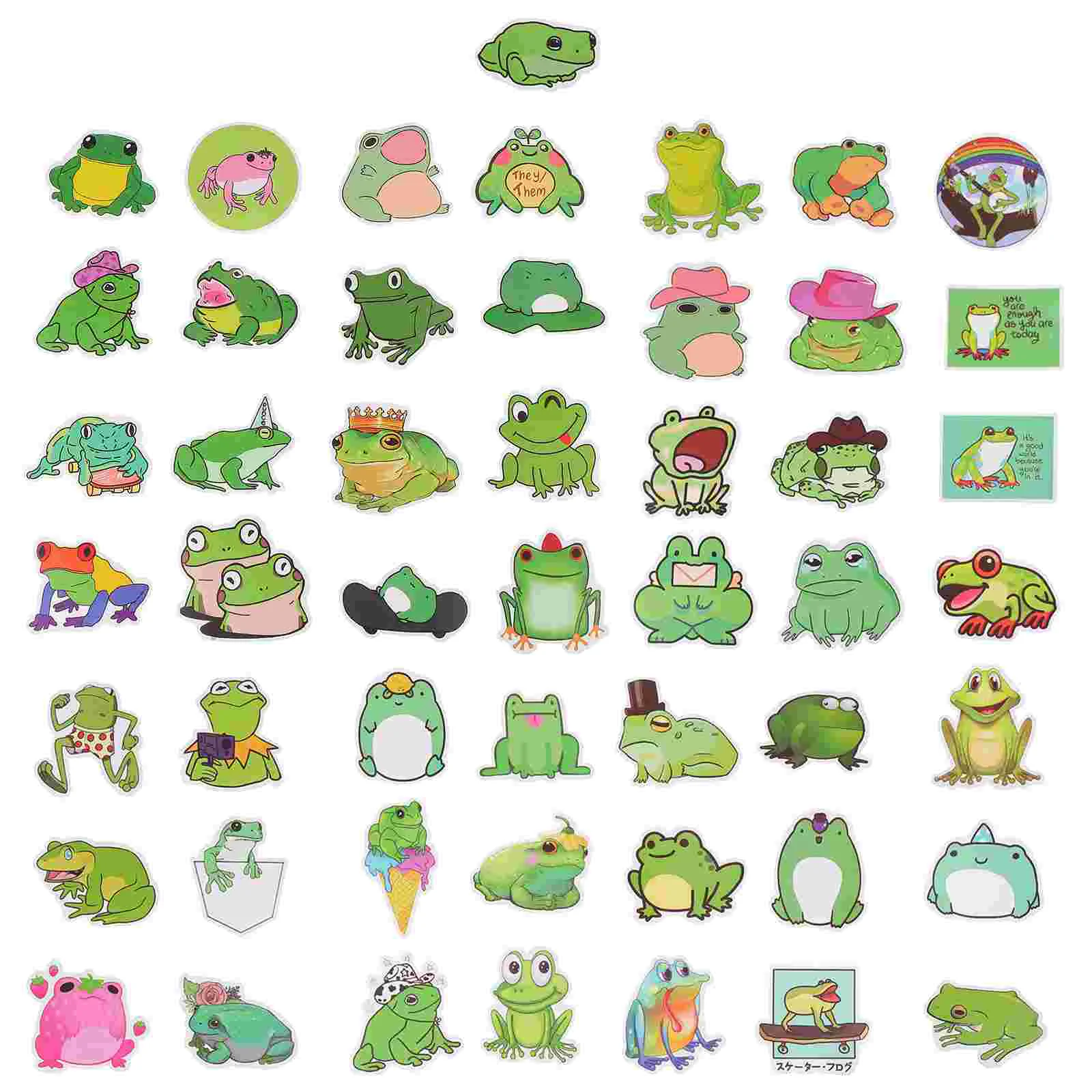 

Frog Decorative Sticker Frogs Style Stickers Envelope Decals Fridge Cartoon Animal