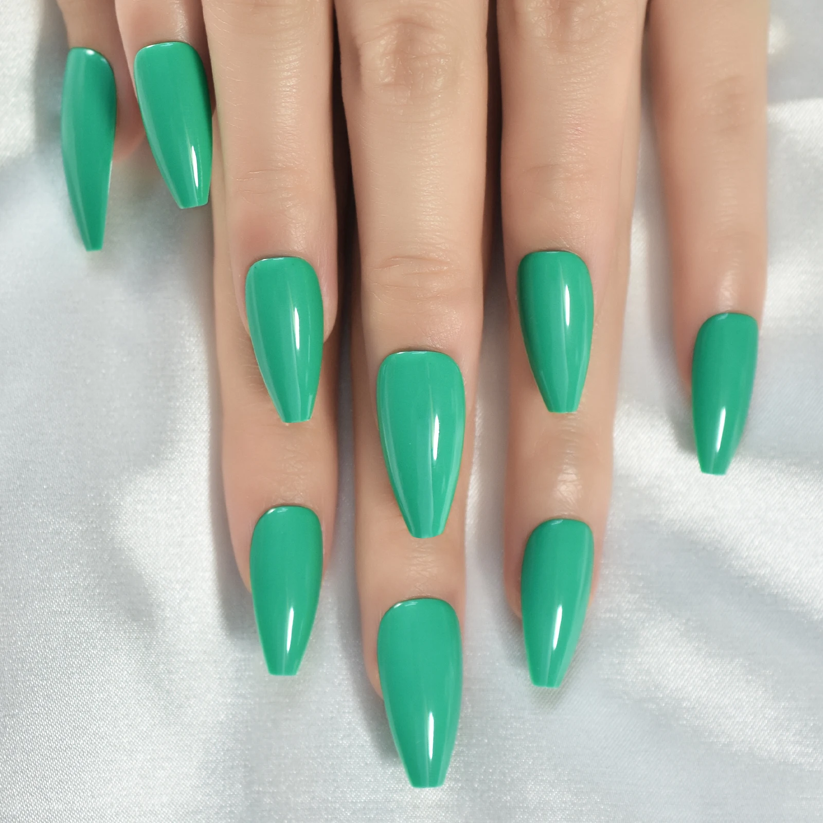 Гроб чистый цвет зеленый дизайн ногтей принадлежности для профессионалов Ногтей