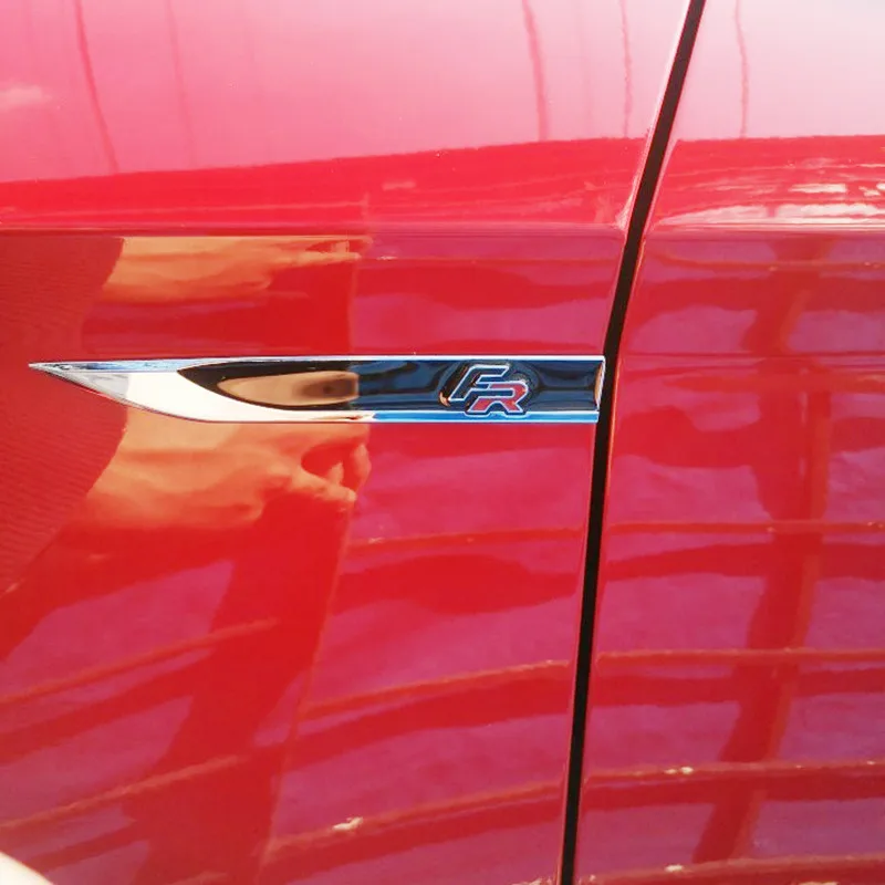 

1Pair Zinc Alloy PVC FR Logo Emblem Badge Decals 3D Metal Fender Side Sticker Car Sticker For Seat FR Leon Ibiza Altea Exe