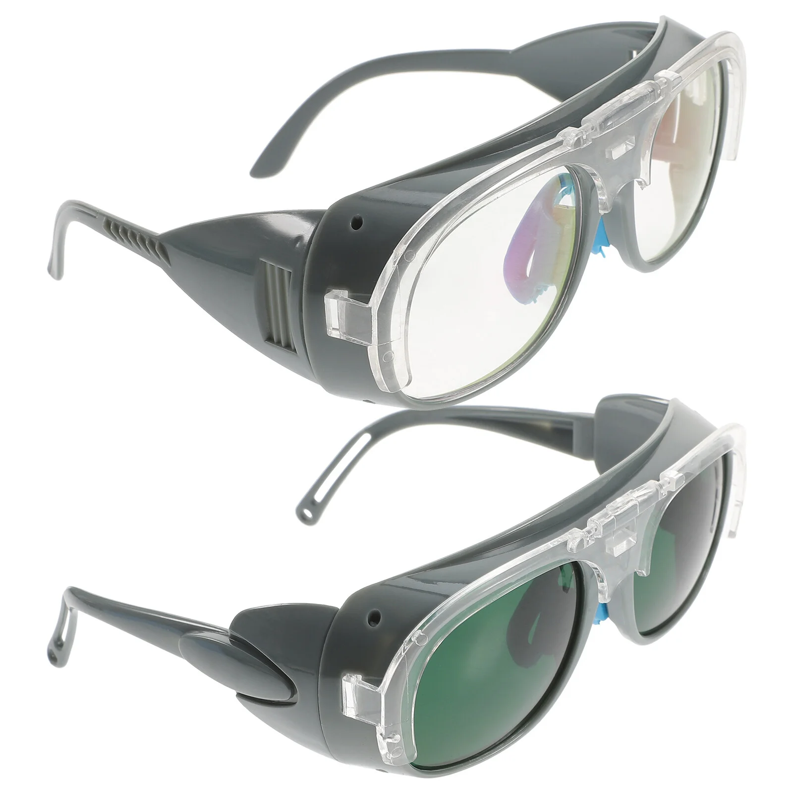 

2 Pcs Recargable Goggles Welding Safety Protective Bike Flip-up Glasses Eye Protectors Plastic Work