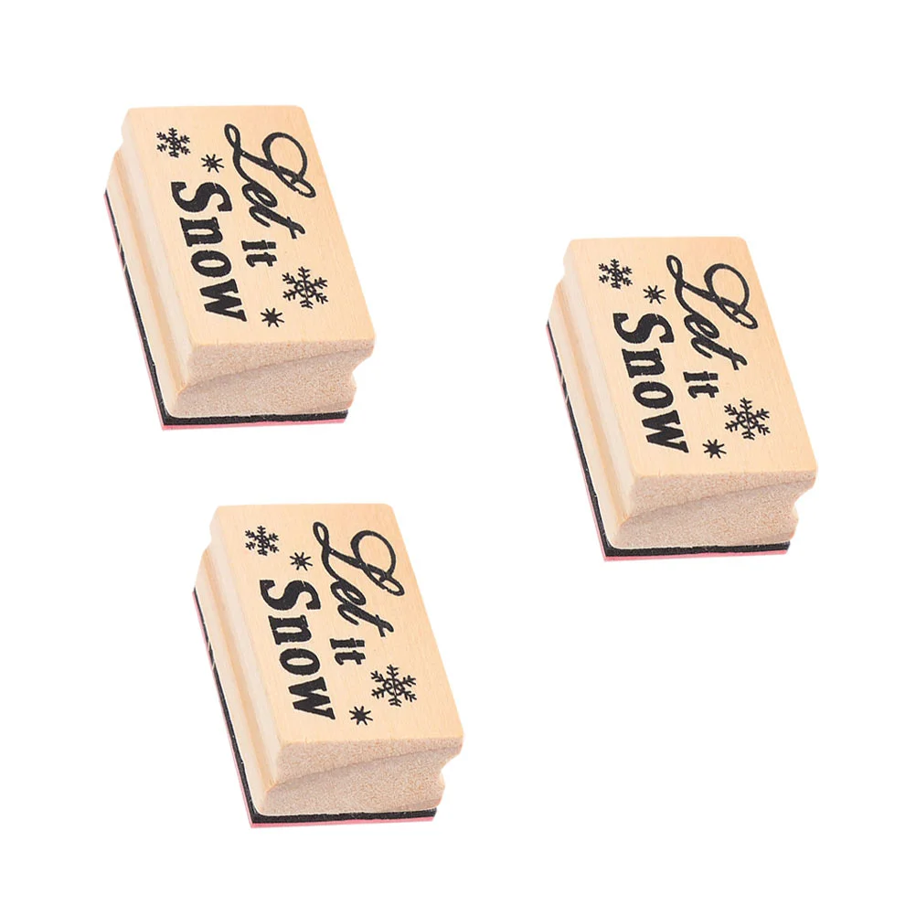 

3pcs Stamps Christmas DIY Crafting Diary Snow Stamps Envelope Stamps
