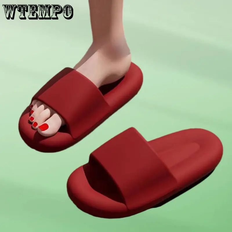 WTEMPO Cloud Soft Slippers Couple Home Outdoor Sandals Summer Beach Unisex Bedroom Shoes Flip Flops Thick Bottom Wholesale