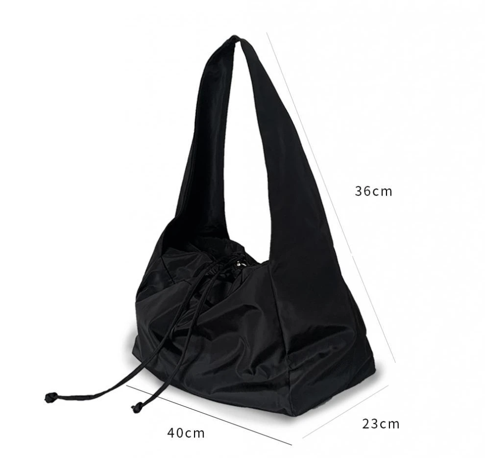 Durable Nylon Crossbody Bags Female Large Capacity Casual Handbag Folds Underarm  2023