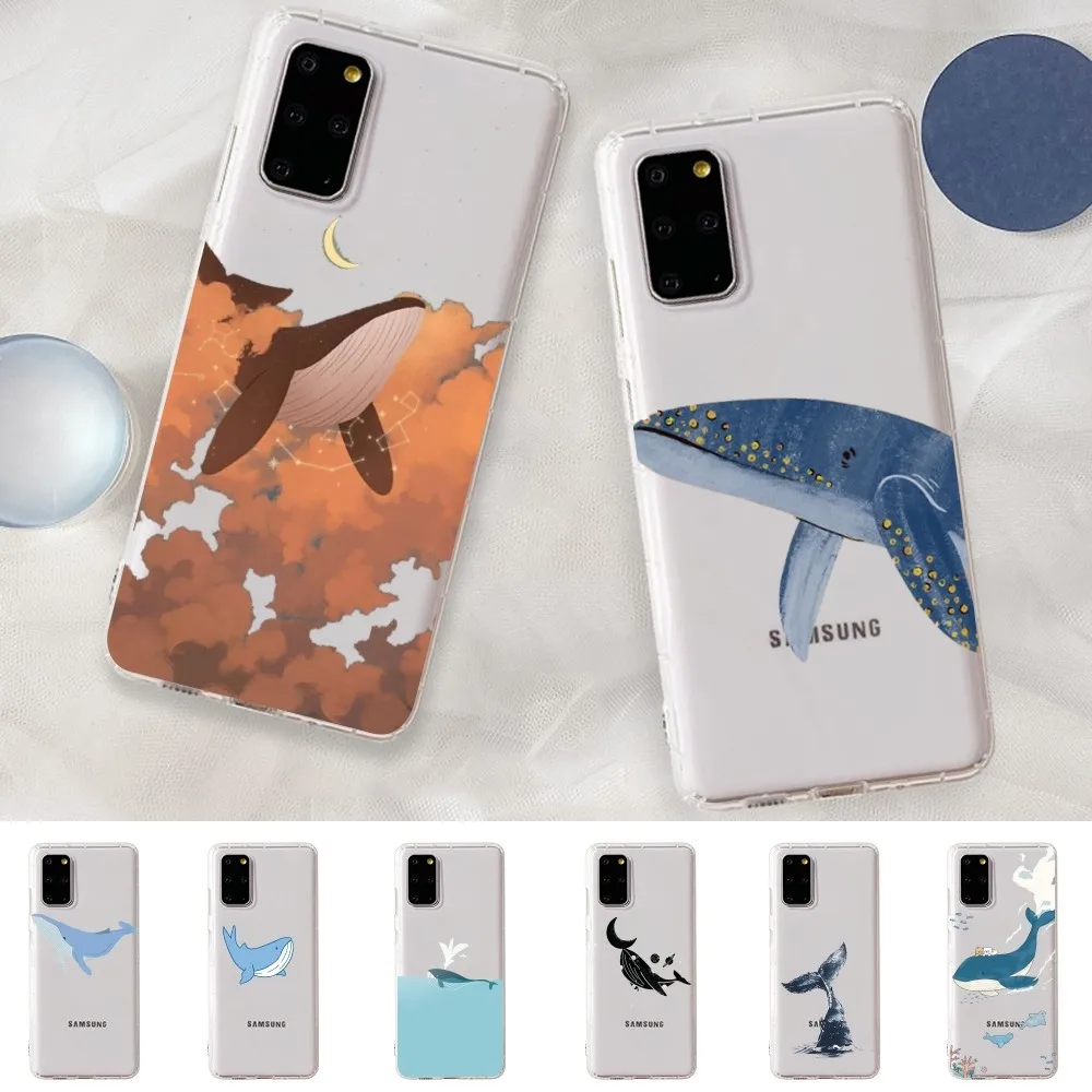 Killer Whale Etui na telefon Samsung S 20 21 22 23 Dla Redmi Note 7 8 9 10 Huawei P20 30 40 Przezroczyste etui