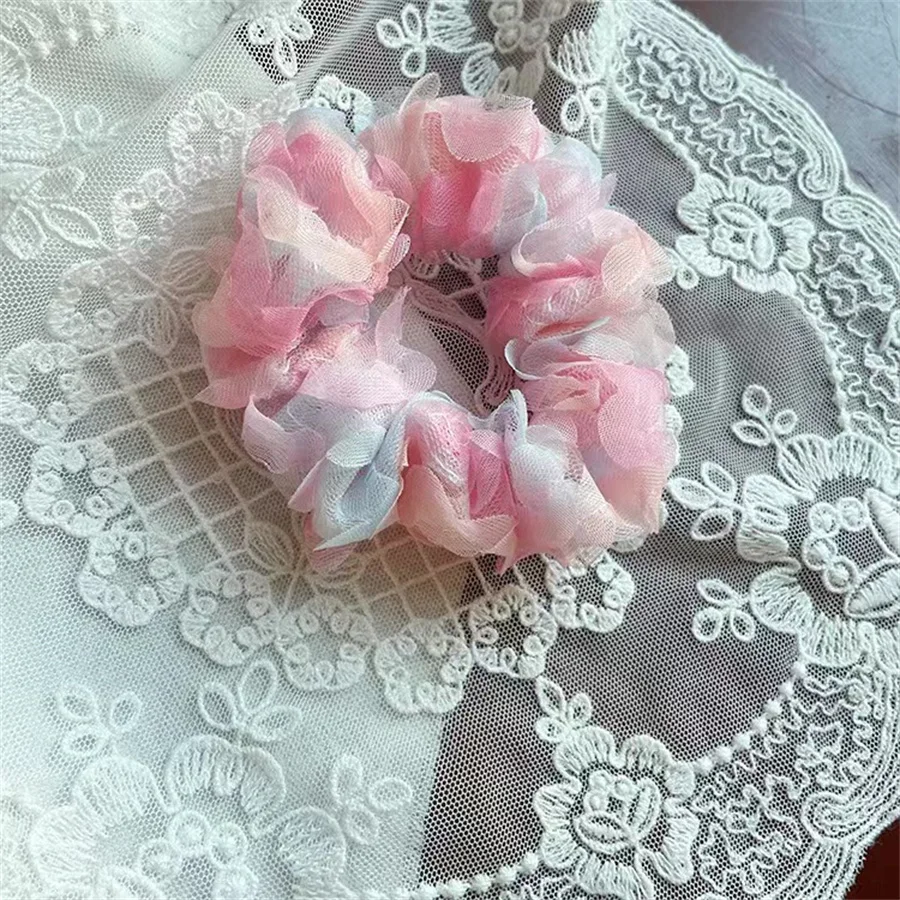 Градиентная цветная лента из органзы для рукоделия