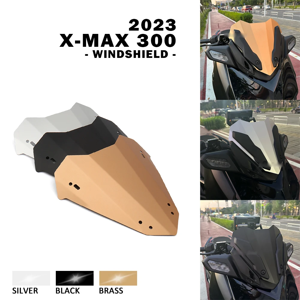 

XMAX 300 Accessories Motorcycle Windshield for Yamaha XMAX300 X-MAX300 X-MAX 2023 Windscreen Front Wind Deflector Guard Aluminum